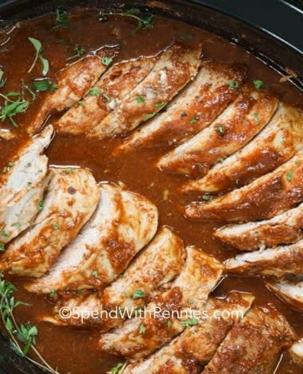 Super Easy Crock Pot Pork Tenderloin 