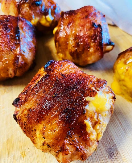 Air Fryer Cheesy Bacon Wrapped Chicken