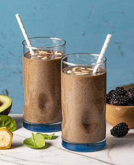 Chocolate Avocado Berry Smoothie