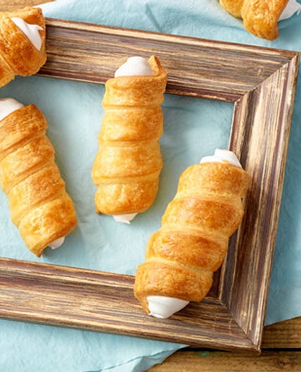 Schaumrollen aus Topfenteig