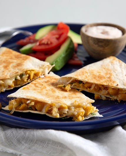 Cheesy Chickpea Quesadillas