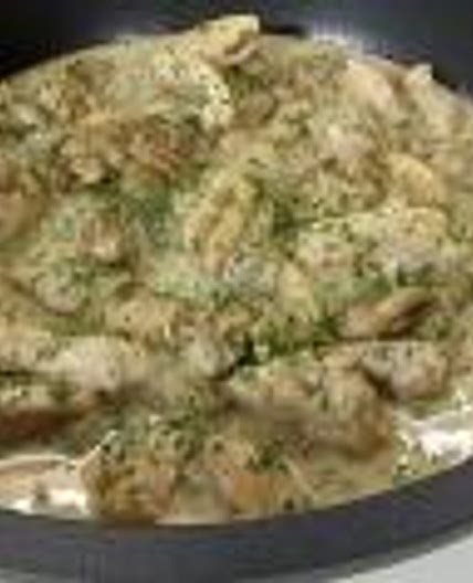 Pollo salteado con salsa de mostaza 