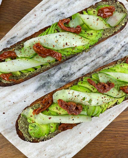 Pesto Avocado Toast