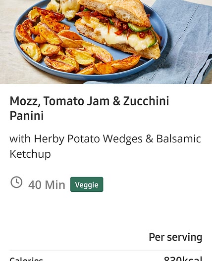 Mozz, tomato jam, and zucchini panini