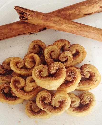 Receita de Corações de rolinhos de canela