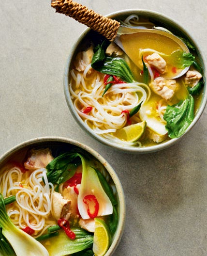 Spicy chicken noodle soup