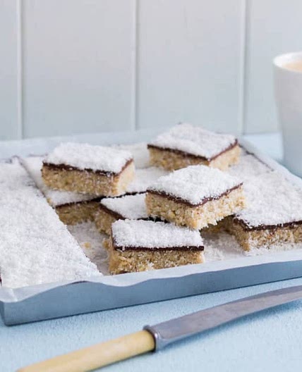 Raw lamington slice
