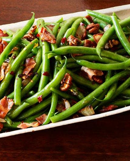 Green Beans w/ Spinach & Bacon