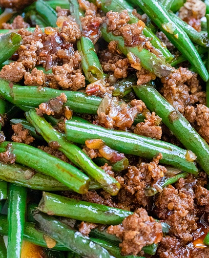 Chinese Sauteed Green Beans with Ground Beef