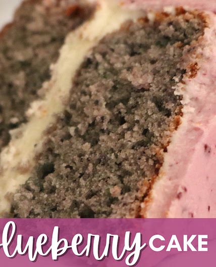 Blueberry Cake with Blueberry Cream Cheese Buttercream