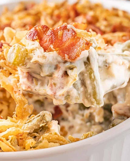 Green Bean Casserole with Cream Cheese
