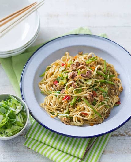 Asian-style pork noodles