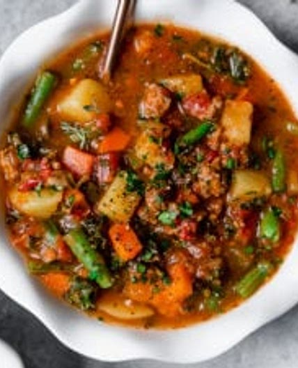 Slow Cooker Healthy Hamburger Soup
