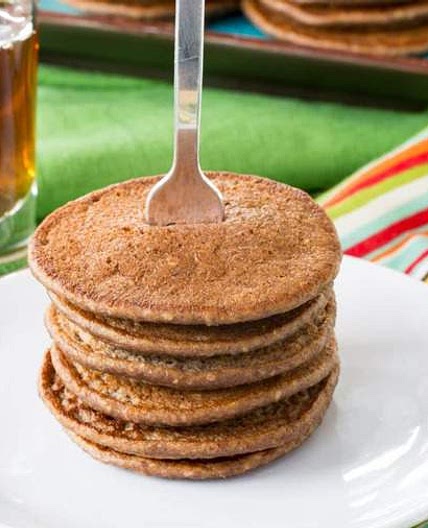 Mini Chocolate Banana Oatmeal Pancakes