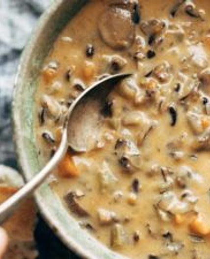 Instant Pot Creamy Mushroom Wild Rice Soup