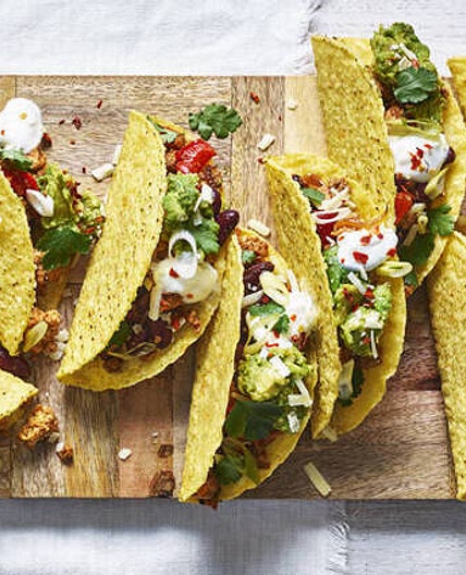 Turkey and kidney bean tacos
