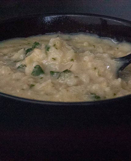 Parsnip and parmesan risotto