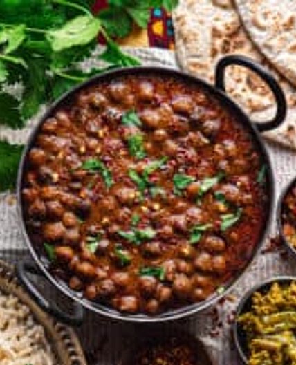 Kala chana - black chickpea curry