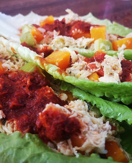 Taquitos de Lechuga con Picadillo