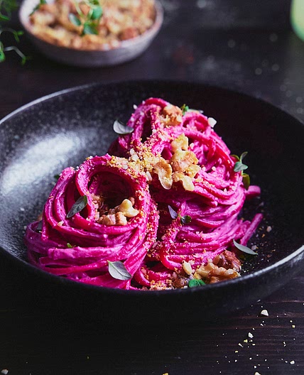 Hot Pink Creamy Beetroot Pasta - Good Eatings