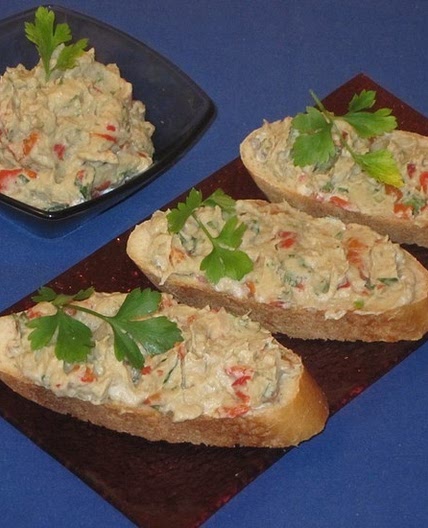 Закуска из печеных баклажанов