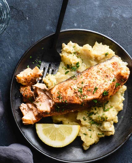 Instant Pot Salmon and Mashed Potatoes