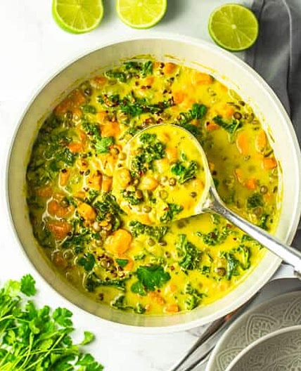 Vegan Sweet Potato Coconut Lentil Stew