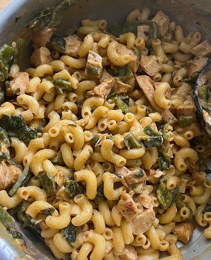 Green Chile Chicken White Cheddar Mac & Cheese (Healthy too!) — Ethan
