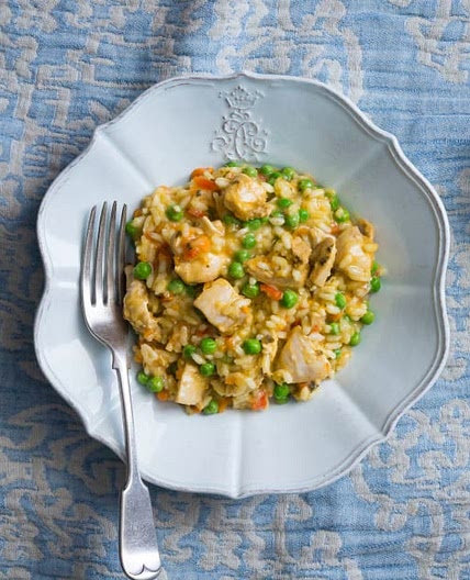 Apricot chicken risotto