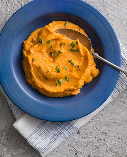 Silky sweet potato mash