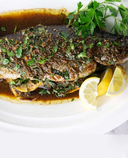 Whole Rainbow Trout with Soy-Citrus
