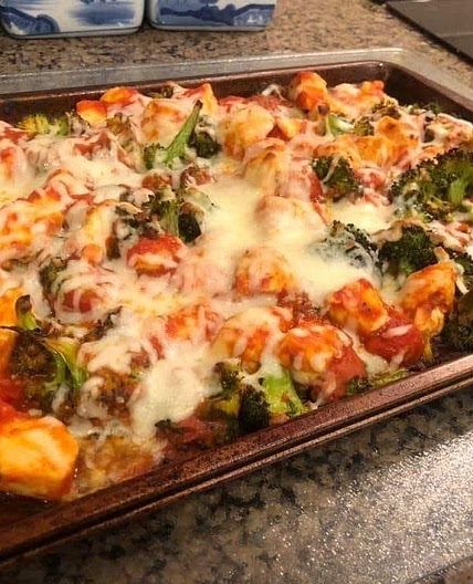Roasted Broccoli Parmesan Chicke