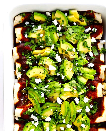Roasted Cauliflower Enchiladas