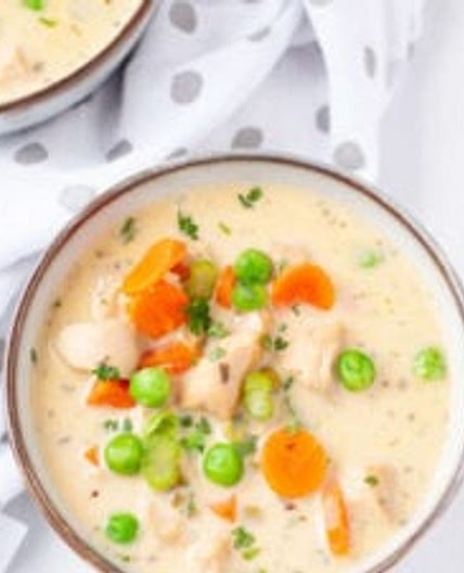 Chicken Pot Pie Soup - low carb, gluten free