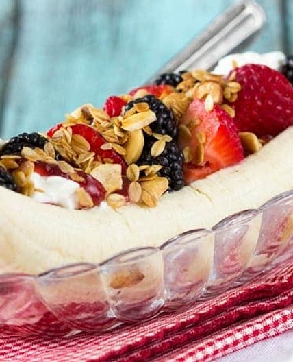 Healthy Breakfast Banana Split