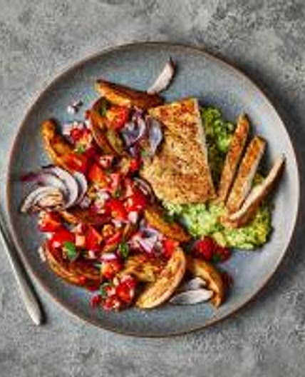 Butterflied Chicken With Salsa Wedges And Guac