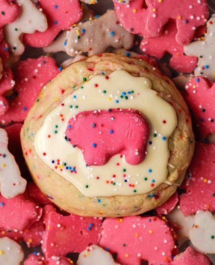 Crumbl 🙀 Softest Circus Animal Cracker Sugar Cookies