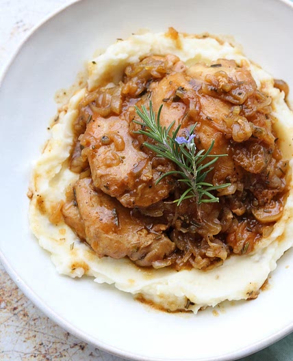 Chicken with Shallot Fig Butter Sauce