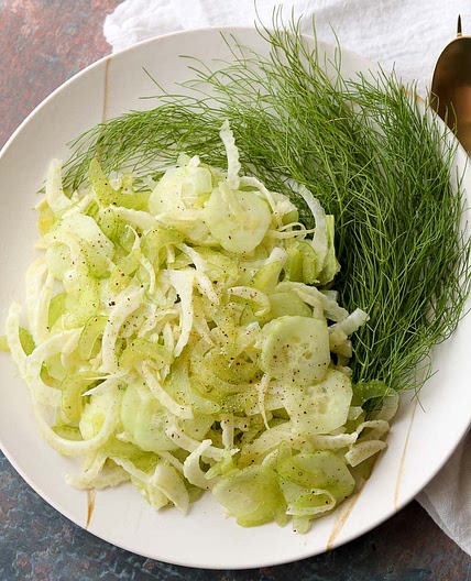 Shaved Fennel, Cucumber and Celery Salad
