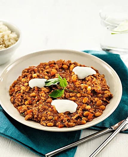 chili con carne med ris