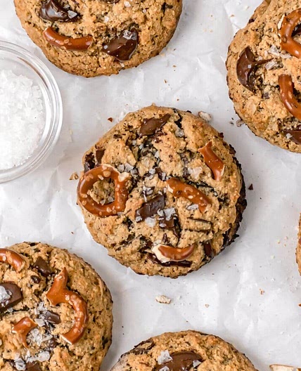 Healthy Salted Cowboy Cookies