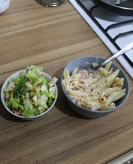 Bacon & mustard pasta