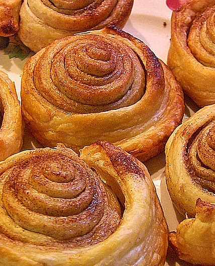 Zimtschnecken aus Blätterteig