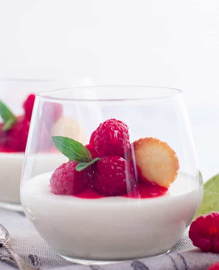 Raspberry Lime Panna Cotta