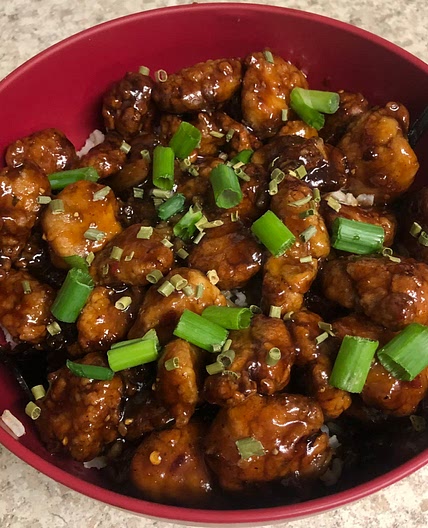 Honey garlic chicken bites 