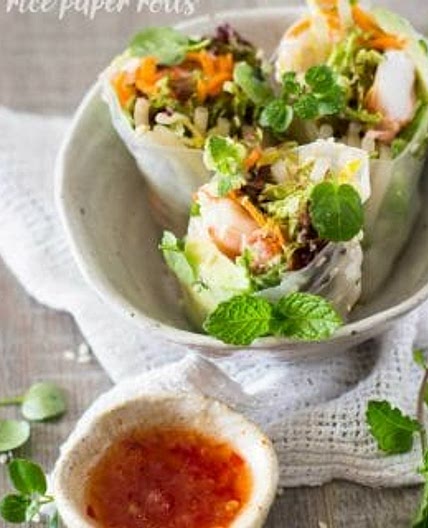 Japanese rice paper rolls