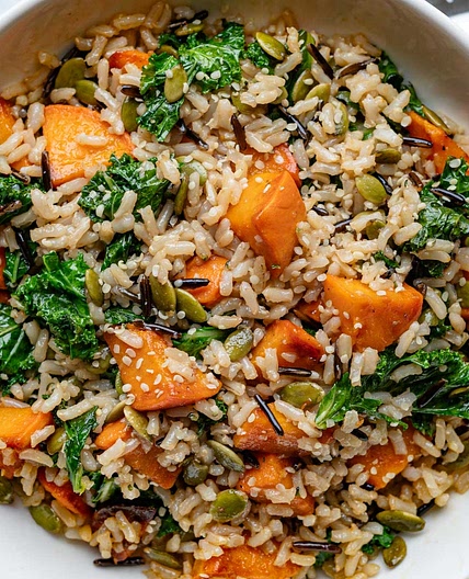 Kale & Sweet Potato Wild Rice Bowl