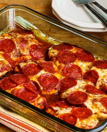 Pepperoni Pizza Chicken Bake