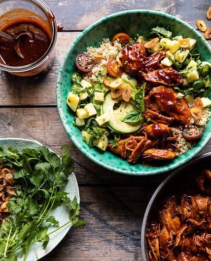 Saucy Pineapple BBQ Chicken Bowls