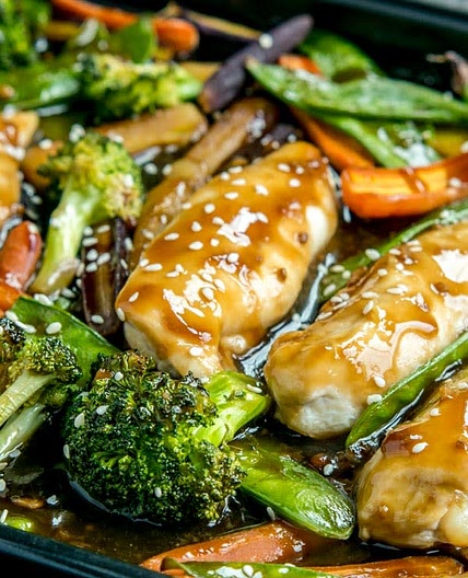 Sheet Pan Honey Garlic Chicken and Veggies